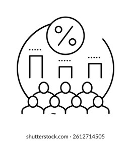 parliament voting line icon vector. parliament voting sign. isolated contour symbol black illustration