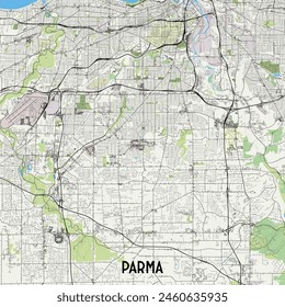 Parma, Ohio, USA map poster