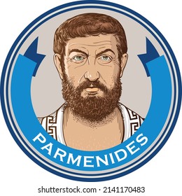 Parmenides de Elea fue un filósofo griego presocrático de Elea en Magna Grecia. Vector