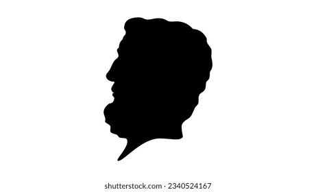 Parmenides silhouette, high quality vector