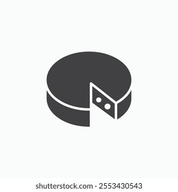Parmesan black solid vecor icon