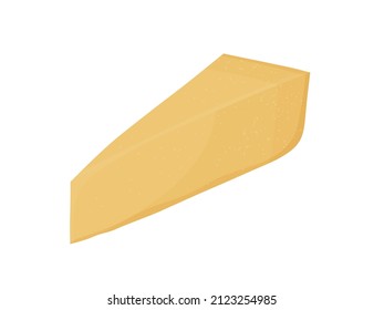 Parmesan cheese block. Farm market product for label, poster, icon, packaging.