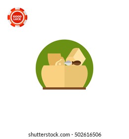 Parmesan Cheese and Knife Icon