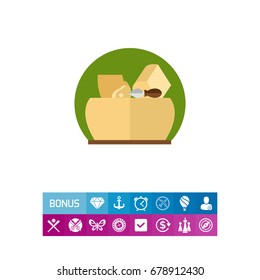 Parmesan Cheese and Knife Icon