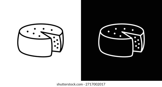 Icono de parmesano - Estilo de línea. diseño de Plantilla de símbolos