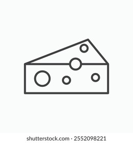 Parmesan icon. line style vector icon.