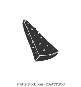 Parmesan Icon Silhouette Illustration. Cheese Vector Graphic Pictogram Symbol Clip Art. Doodle Sketch Black Sign.