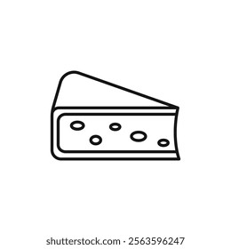 Parmesan icon Simple thin line flat symbol