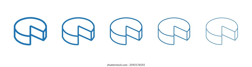Parmesan icon Symbol collection thin outline set