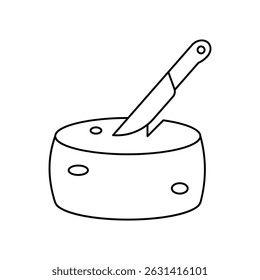 parmesan icon with white background vector stock illustration
