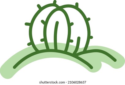 Cactus parodia, ilustración, vector sobre fondo blanco.