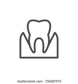 Parodontosis line icon