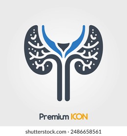 Parotid gland icon - minimalist vector illustration