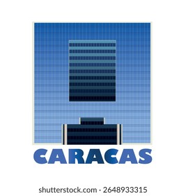 Cartaz turístico de Caracas (Venezuela) Ilustração de arte vetorial