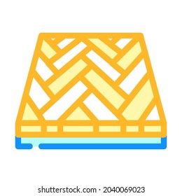 parquet floor color icon vector. parquet floor sign. isolated symbol illustration