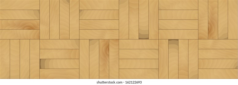 parquet floor created from many wooden laths