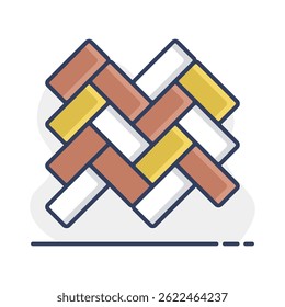 Parquet floor vector icon. Construction, repair and building. Graph symbol for your web site design, logo, app, UI. Vector illustration, EPS10.