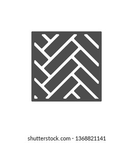 parquet floor vector icon isolated on white background. parquet floor flat icon for web, mobile and user interface design