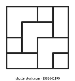 Parquet floor vector icon.Line vector icon isolated on white background parquet floor.