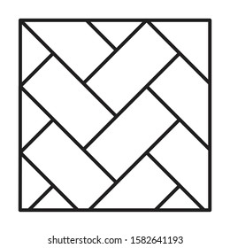 Parquet floor vector icon.Line vector icon isolated on white background parquet floor.