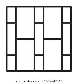 Parquet floor vector icon.Line vector icon isolated on white background parquet floor.