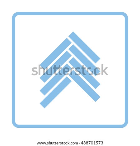 Parquet icon. Blue frame design. Vector illustration.
