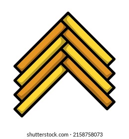 Parquet Icon. Editable Bold Outline With Color Fill Design. Vector Illustration.