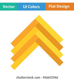 Parquet icon. Flat color design. Vector illustration.