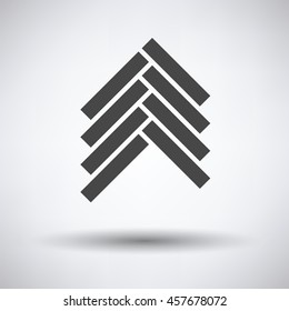 Parquet icon on gray background, round shadow. Vector illustration.