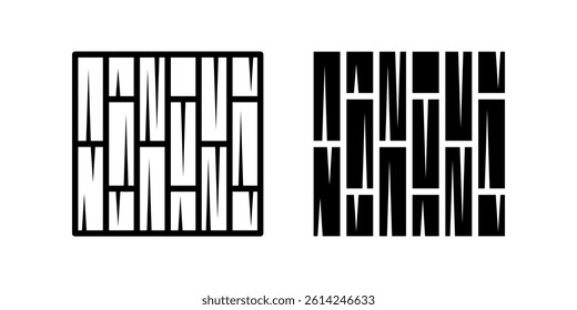 Parquet icon set. for mobile concept and web design on white background