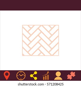 Parquet  icon. Vector design.