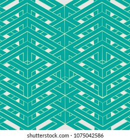Parquet isometric pattern. The imitation of optical illusion. Vector illustration