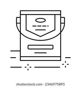 vector de icono de línea de barniz de parqué. signo de barniz de parqué. símbolo de contorno aislado ilustración negra