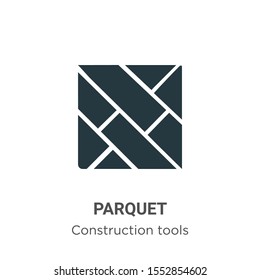 Parquet vector icon on white background. Flat vector parquet icon symbol sign from modern construction tools collection for mobile concept and web apps design.