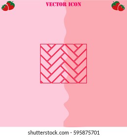 Parquet vector  icon. Strawberry Background.