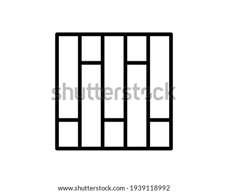 parquet vector line icon, sign, illustration on background, editable strokes.