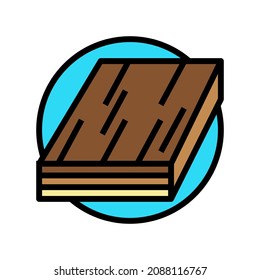 parquet wooden floor color icon vector. parquet wooden floor sign. isolated symbol illustration