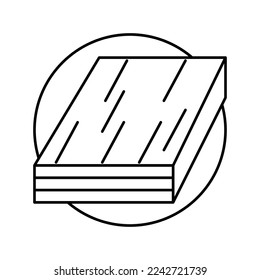 parquet wooden floor line icon vector. parquet wooden floor sign. isolated contour symbol black illustration