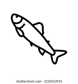 parr salmon line icon vector. parr salmon sign. isolated contour symbol black illustration