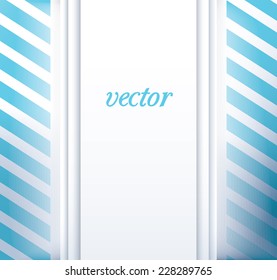 Parrallel lines background with a vertical origami flier element