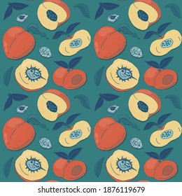 parren of ripe peaches and Fig peaches