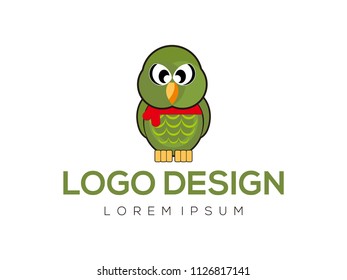 Parrot. Abstract bird. Logo. Vector illustration