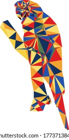 loro con estilo de geometría abstracta
