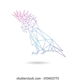 Parrot abstract isolated on a white background, vector illustration