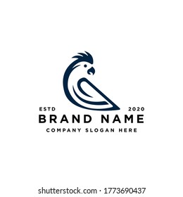 parrot animal logo design vector inspiration