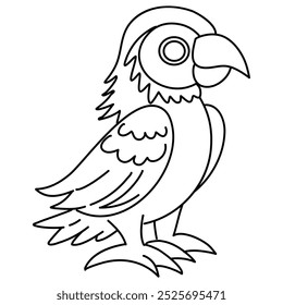 Parrot Bird coloring page for kids