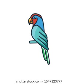 Parrot Bird Designs Concept illustration Vector Template. Suitable for Creative Industry, Multimedia, entertainment, Educations, Shop, and any related business