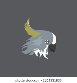 parrot bird flat illustration vector design