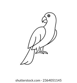 Parrot bird icon design. isolated on white background. vector illustration