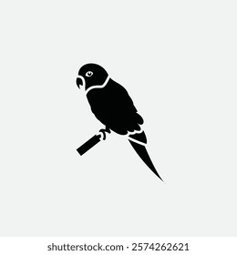 Parrot bird icon flat vector design